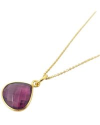 Harfi - Tourmaline October Birthstone Plated Necklace - Lyst