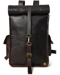 Dötch Leather - Neutrals Leather Rolltop Backpack - Lyst