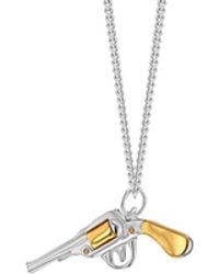 True Rocks - Sterling & 18Kt-Plated 2 Tone Retro Pistol Mini Pendant - Lyst