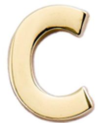 Make Heads Turn - Golden Metal Letter C Pin - Lyst