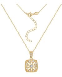 Diamonbliss - Marilyn Monroe Vintage Square Pendant Necklace - Lyst