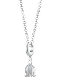 Lily Charmed - Sterling Lily Of The Valley Flower Charm Necklace - Lyst