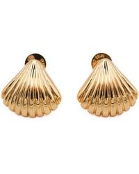 Miss Cecilia - Shell Ear Studs - Lyst
