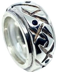 Tg-Jewellery by Tamara Gervasio - Abstract Chunky Sterling Ring With Sapphire Gemstone - Lyst