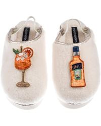 Laines London - Neutrals Flatform Cloud Closed Toe Slippers With Summer Spritz Brooches - Lyst