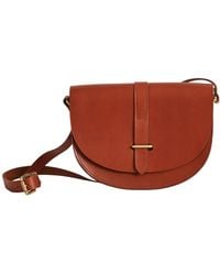 VIDA VIDA - Luxury Leather Saddle Bag With Brass Fastening - Lyst
