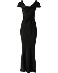 SACHA DRAKE - Sigrid Cupro Satin Bias-Cut Maxi Dress - Lyst