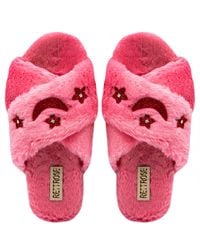Rettrose - Isabel Luxury Plush Diamanté Embellished Handmade Slipper - Lyst