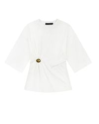 Rave on Trend - Brooch Gather Tee - Lyst