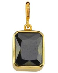 LINYA JEWELLERY - Rectangular Crystal Charm - Lyst