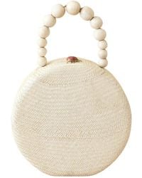 LIKHÂ - Oat Round Classic Handbag With Bead Handle - Lyst