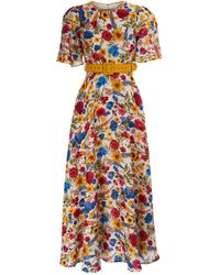 Sofia Tsereteli - Blossom Garden Linen Dress - Lyst