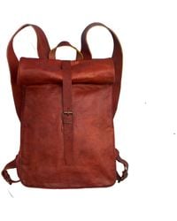 VIDA VIDA - Vida Vintage Leather Roll Top Backpack - Lyst