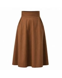 Nikka Place - A-Line Midi Cotton Skirt - Lyst
