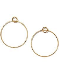 Jaredjamin - Ellen Medium Textured Hoop Post Earrings - Lyst