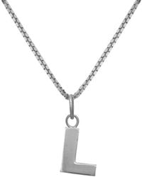 Edge Only - Letter Pendant "L" Initial Necklace Sterling - Lyst
