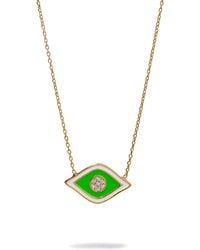 Ebru Jewelry - Vivid Enamel Evil Eye Pendant & Diamond Necklace - Lyst