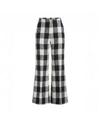 Lily and Lionel - Zena Flared Check Trouser - Lyst