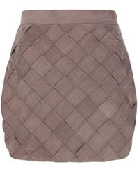 Úchè - Braided Suede Skirt - Lyst