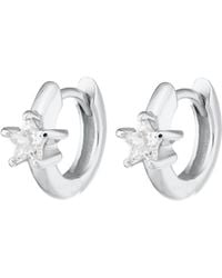 Scream Pretty - Sparkling Single Star Huggie Earrings - Lyst