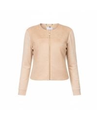 Franchetti Bond - Neutrals Gianella Suedette Jacket - Lyst