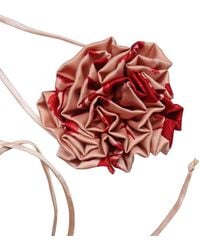 2KStyle - Laurent Floral Print Handcrafted Satin Choker - Lyst