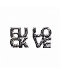 Moca Jewellery - Fuck + Love Earrings - Lyst