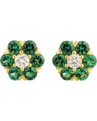 Juvetti - Cinq Earrings Diamond & Emerald - Lyst
