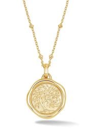 Dower & Hall - Tree Of Life Talisman Necklace In Vermeil - Lyst