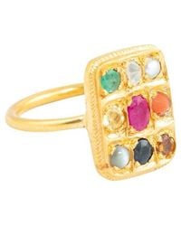 Opium Jewels - Sacred 9 Stone Navratna Ring - Lyst