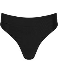 Playaluxe - Capri Ruched High Waist Thong Bikini Bottom - Lyst