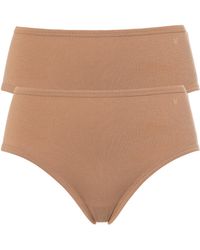 Nudea - Neutrals The Organic Cotton Midi Brief 2 Pack - Lyst