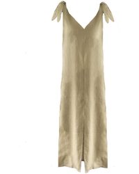 Larsen and Co - Neutrals Pure Linen Majorca Tie Dress In Natural - Lyst