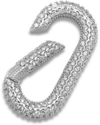 Jaredjamin - Oval Pavé Clicker Clasp - Lyst