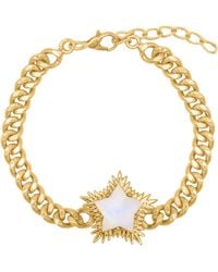 Luna Charles - Willa Moonstone Spiky Star Bracelet - Lyst