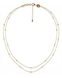 Linda Fiore - Ava Double Pearl Necklace - Lyst