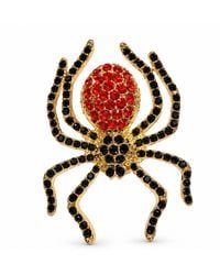 By Ozge - Mystic Spider & Crystal Plated Brooch - Lyst