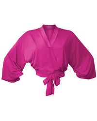 Loreen Label - Bamboo Wrap Top - Lyst
