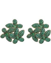 LÁTELITA London - Flowers Large Stud Earrings Gold Emerald Green - Lyst