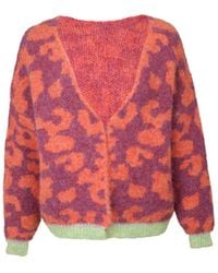 Saachi - Animal Print Mohair Cardigan - Lyst
