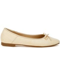 Rag & Co - Neutrals Paper Rings Raffia Ballet Flats - Lyst