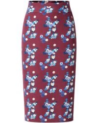 Sophie Cameron Davies - Floral Midi Jersey Skirt - Lyst