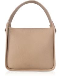 Le Parmentier - Neutrals Duplo Medium Hammered Leather Top Handle Bag - Lyst
