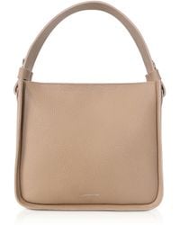 Le Parmentier - Neutrals Duplo Medium Hammered Leather Top Handle Bag - Lyst