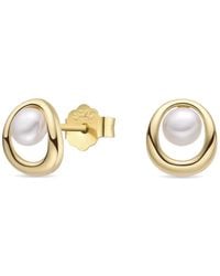Lisa&Co. - Earrings Circle Of Life Pearl - Lyst