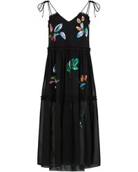 Hope & Ivy - The Lindsey Sleeveless Embellished Midi Dress With Tiered Skirt - Lyst