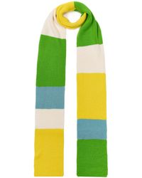 INGMARSON - Ribbed Colour Block Wool & Cashmere Scarf Long - Lyst