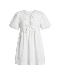 Modenaire - Mini Dress Sculpted Sleeve Bow Detail - Lyst