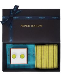 Peper Harow - Made in England - Oxford Stripe Cufflink Gift Box - Lyst