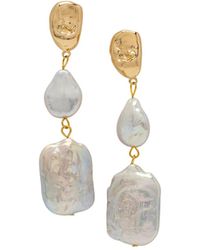 Uchi and Soto - Shinju Square Pearl Earrings - Lyst